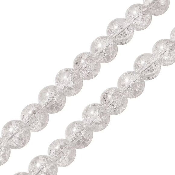 Simulated Topaz and Austrian Crystal Beaded Necklace 20-22 Inches in Silvertone - Picture 5 of 7